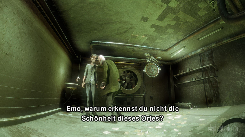 The movie Elephant’s Dream with German subtitles